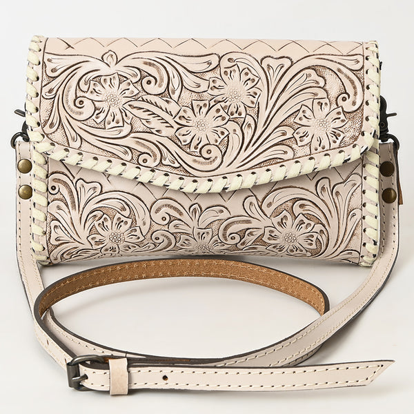ADBG1133 American Darling Hand Tooled Floral Leather Crossbody Bag Western Purse