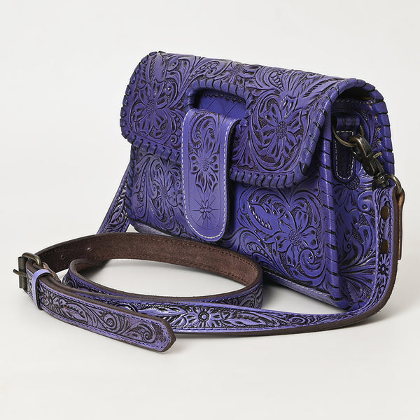 ADBG1134 American Darling Hand Tooled Floral Leather Wallet Bag Clutch & Crossbody Handbag