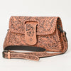 ADBG1134 American Darling Hand Tooled Floral Leather Wallet Bag Clutch & Crossbody Handbag