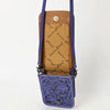 ADBG1135 American Darling Hand Tooled Floral Leather Cell Phone Bag Western Crossbody