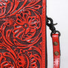 ADBG1135 American Darling Hand Tooled Floral Leather Cell Phone Bag Western Crossbody