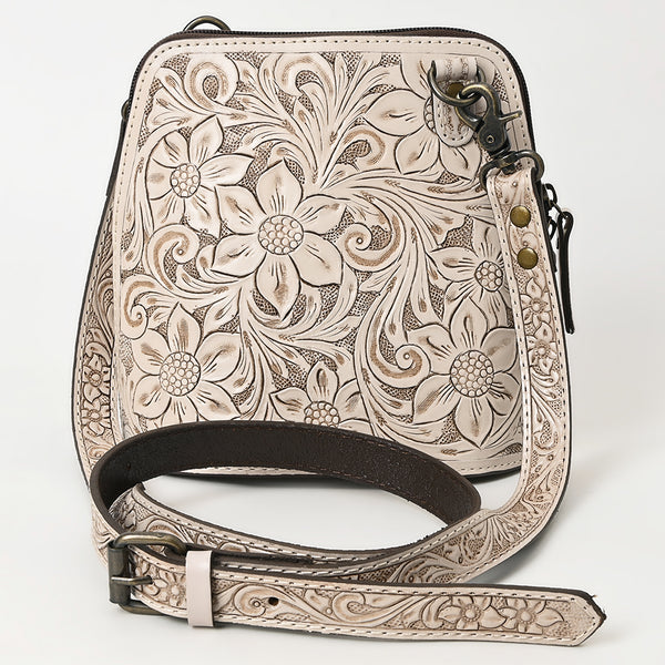 ADBG1136 American Darling Hand Tooled Floral Leather Crossbody Bag