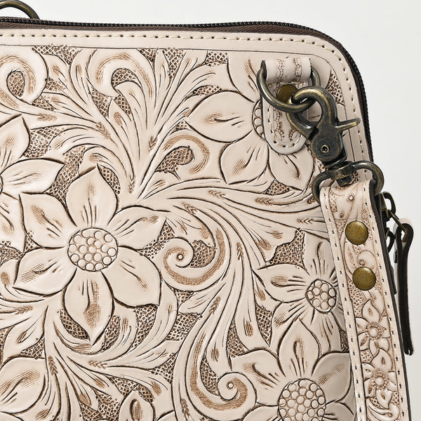 ADBG1136 American Darling Hand Tooled Floral Leather Crossbody Bag