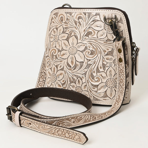 ADBG1136 American Darling Hand Tooled Floral Leather Crossbody Bag