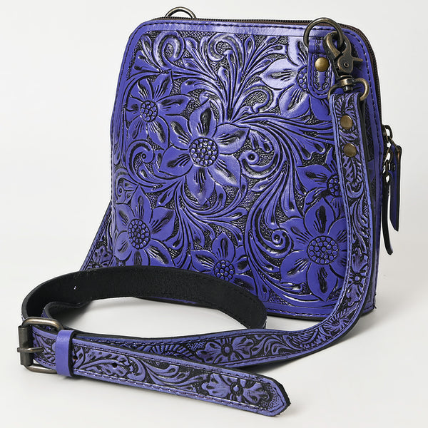 ADBG1136 American Darling Hand Tooled Floral Leather Crossbody Bag