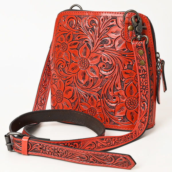 ADBG1136 American Darling Hand Tooled Floral Leather Crossbody Bag