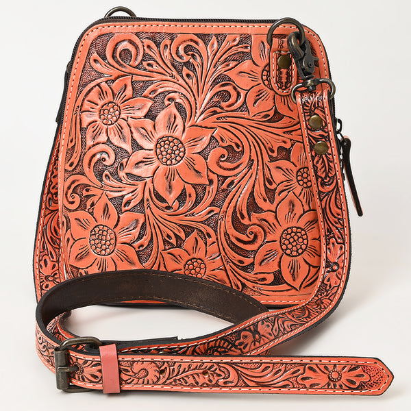 ADBG1136 American Darling Hand Tooled Floral Leather Crossbody Bag