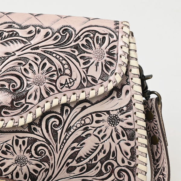 ADBG1137 American Darling Hand Tooled Floral Leather Clutch & Crossbody Purse