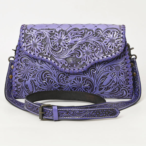 ADBG1137 American Darling Hand Tooled Floral Leather Clutch & Crossbody Purse