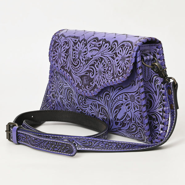ADBG1137 American Darling Hand Tooled Floral Leather Clutch & Crossbody Purse
