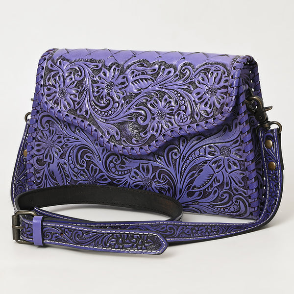 ADBG1137 American Darling Hand Tooled Floral Leather Clutch & Crossbody Purse