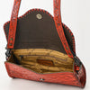 ADBG1137 American Darling Hand Tooled Floral Leather Clutch & Crossbody Purse