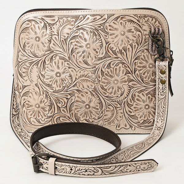 ADBG1138 American Darling Hand Tooled Floral Leather Crossbody Bag Western Purse