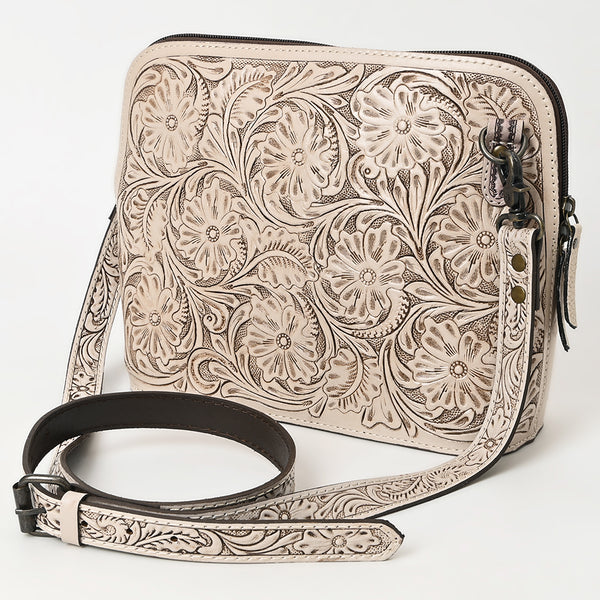 ADBG1138 American Darling Hand Tooled Floral Leather Crossbody Bag Western Purse