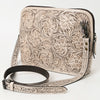 ADBG1138 American Darling Hand Tooled Floral Leather Crossbody Bag Western Purse