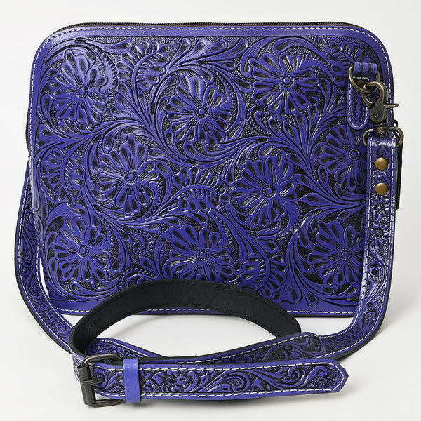 ADBG1138 American Darling Hand Tooled Floral Leather Crossbody Bag Western Purse