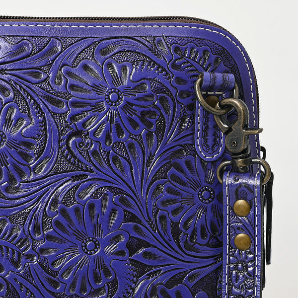 ADBG1138 American Darling Hand Tooled Floral Leather Crossbody Bag Western Purse
