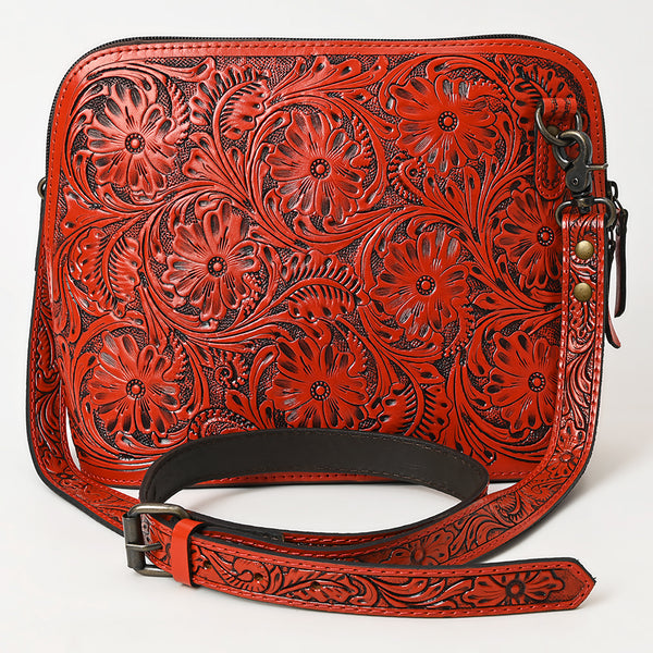 ADBG1138 American Darling Hand Tooled Floral Leather Crossbody Bag Western Purse