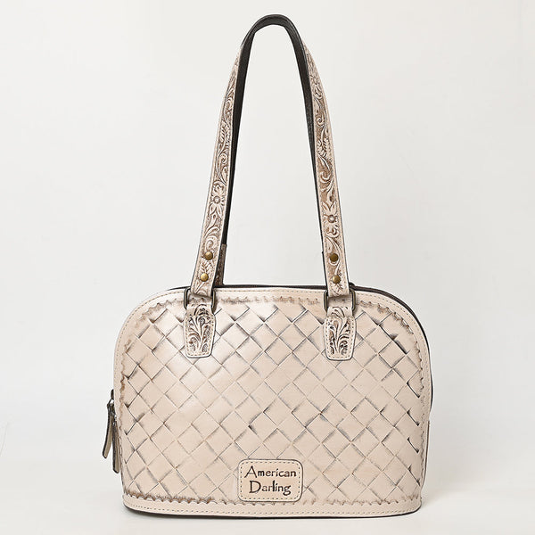 ADBG1139 American Darling Hand Tooled Floral Leather Tote Bag Western Purse