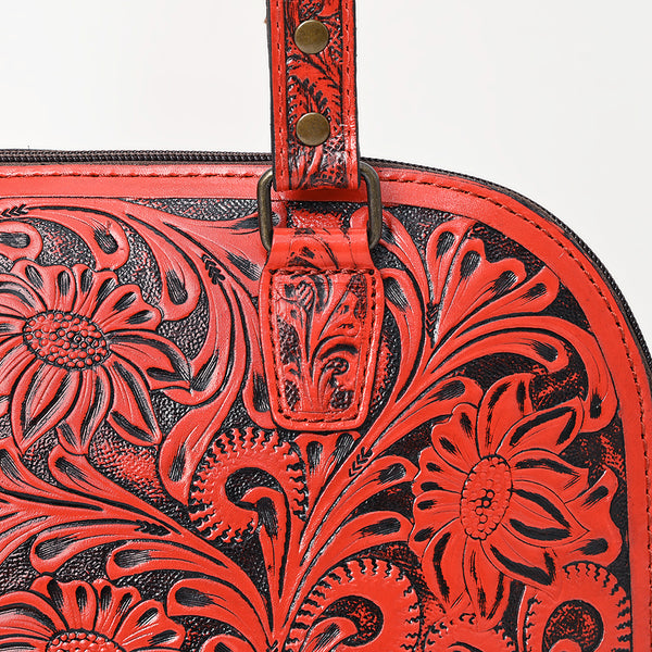 ADBG1139 American Darling Hand Tooled Floral Leather Tote Bag Western Purse