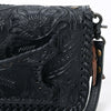 ADBG1228 American Darling Western Hand-Tooled Leather Clutch Bag with Floral Carving