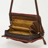ADBG1228 American Darling Western Hand-Tooled Leather Clutch Bag with Floral Carving