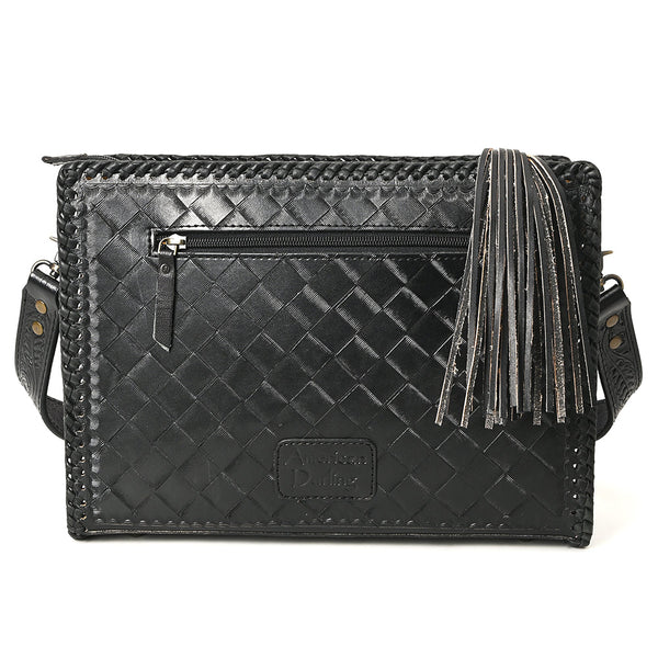 ADBG1235 American Darling Hand-Tooled Western Leather Crossbody Bag - Genuine Floral Carved Artisan Purse