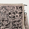 ADBG1235 American Darling Hand-Tooled Western Leather Crossbody Bag - Genuine Floral Carved Artisan Purse