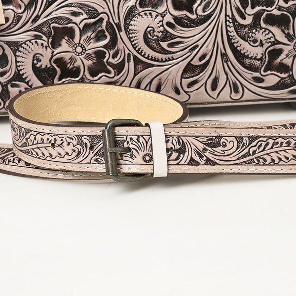 ADBG1235 American Darling Hand-Tooled Western Leather Crossbody Bag - Genuine Floral Carved Artisan Purse