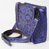 ADBG1235 American Darling Hand-Tooled Western Leather Crossbody Bag - Genuine Floral Carved Artisan Purse