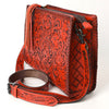 ADBG1235 American Darling Hand-Tooled Western Leather Crossbody Bag - Genuine Floral Carved Artisan Purse