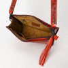 ADBG1235 American Darling Hand-Tooled Western Leather Crossbody Bag - Genuine Floral Carved Artisan Purse