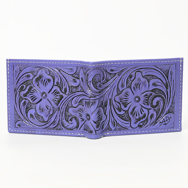 ADBG1236 American Darling Hand Tooled Leather Bifold Wallet -Floral Carved Purse
