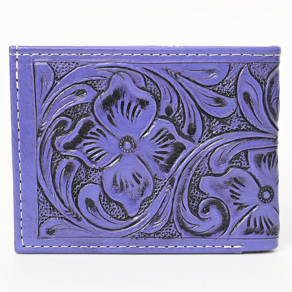 ADBG1236 American Darling Hand Tooled Leather Bifold Wallet -Floral Carved Purse