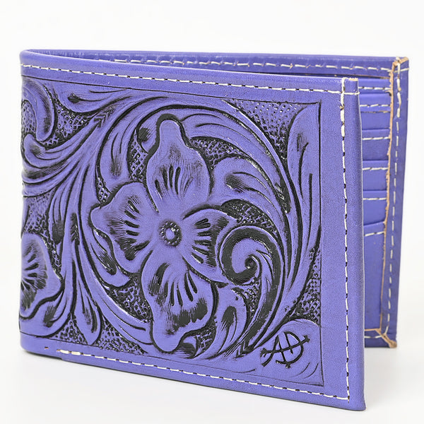 ADBG1236 American Darling Hand Tooled Leather Bifold Wallet -Floral Carved Purse