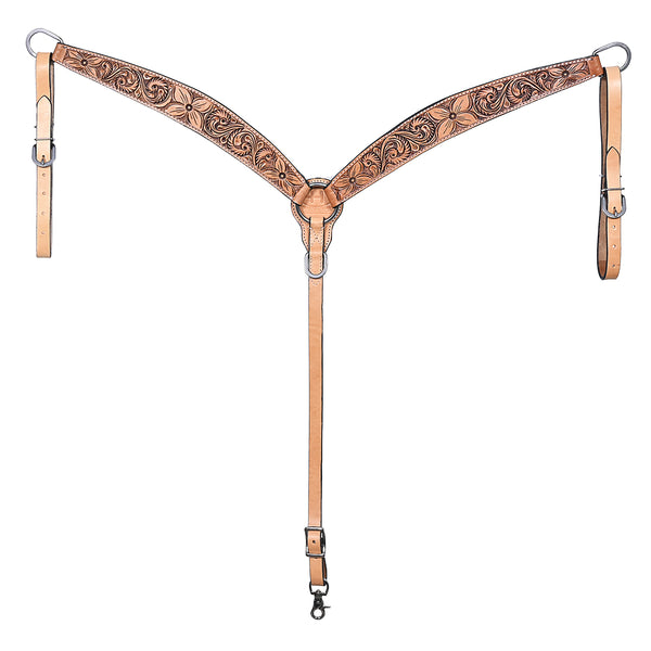 BER408-Western Leather Breast Collar