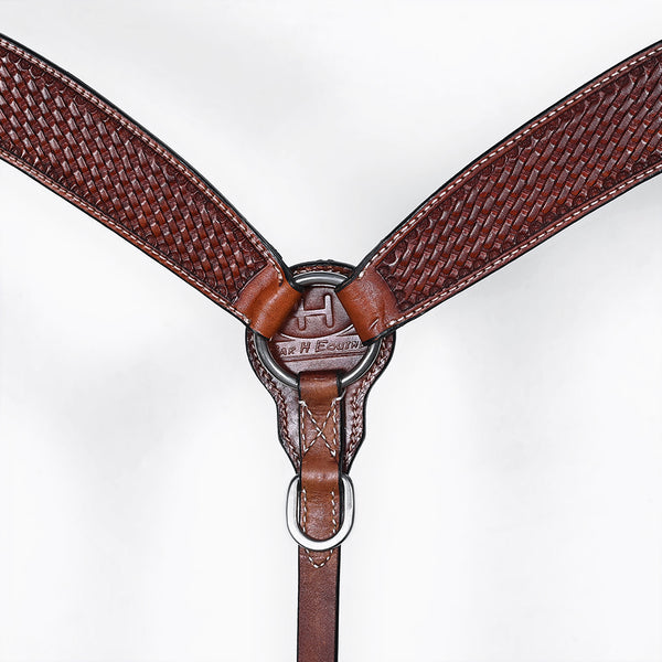 BER411-Western Leather Breast Collar