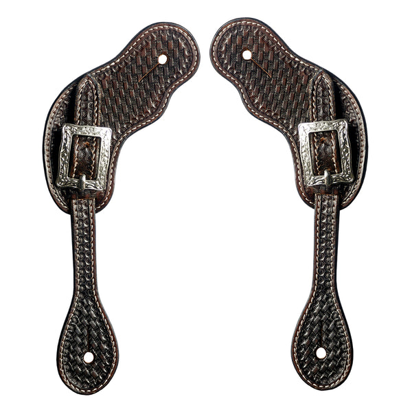 BER411-Western American Leather Spur Strap
