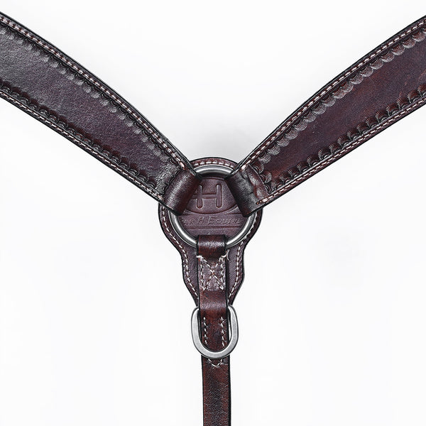 BER412-Western Leather Breast Collar