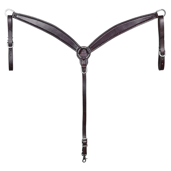 BER412-Western Leather Breast Collar