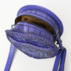 ADBG1461 American Darling Western Leather Canteen Bag with Hand-Tooled Floral Detailing-Genuine Leather Crossbody