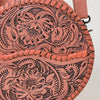 ADBG1461 American Darling Western Leather Canteen Bag with Hand-Tooled Floral Detailing-Genuine Leather Crossbody