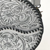 ADBG1461 American Darling Western Leather Canteen Bag with Hand-Tooled Floral Detailing-Genuine Leather Crossbody