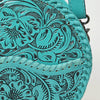 ADBG1461 American Darling Western Leather Canteen Bag with Hand-Tooled Floral Detailing-Genuine Leather Crossbody