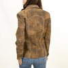 ADJKTLTR03 Genuine Vintage Leather Women Shirt Jacket Dress
