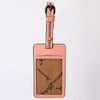 ADBG1462 American Darling Western Leather Hand-Tooled Card Holder with Strap | Genuine Leather Travel ID Tag