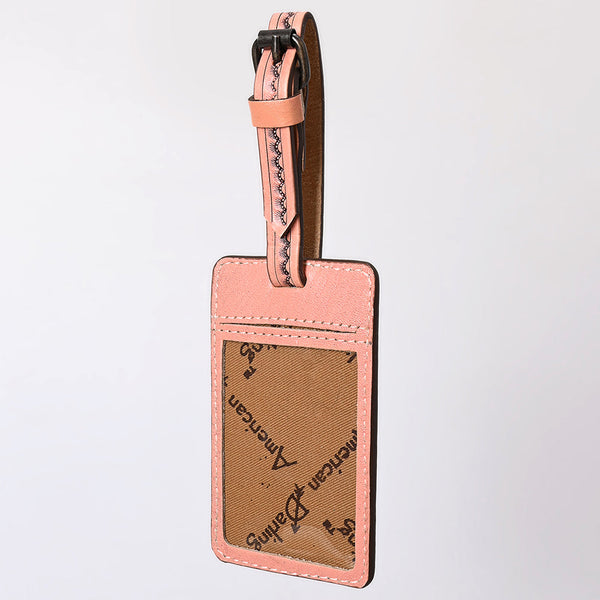 ADBG1462 American Darling Western Leather Hand-Tooled Card Holder with Strap | Genuine Leather Travel ID Tag