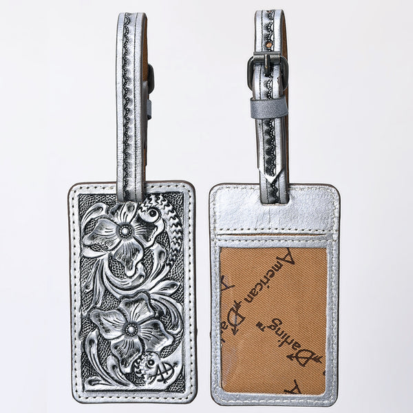 ADBG1462 American Darling Western Leather Hand-Tooled Card Holder with Strap | Genuine Leather Travel ID Tag