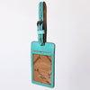 ADBG1462 American Darling Western Leather Hand-Tooled Card Holder with Strap | Genuine Leather Travel ID Tag