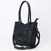ADBG1473 American Darling Handcrafted Western Leather Tote Bag with Floral Tooled Detailing